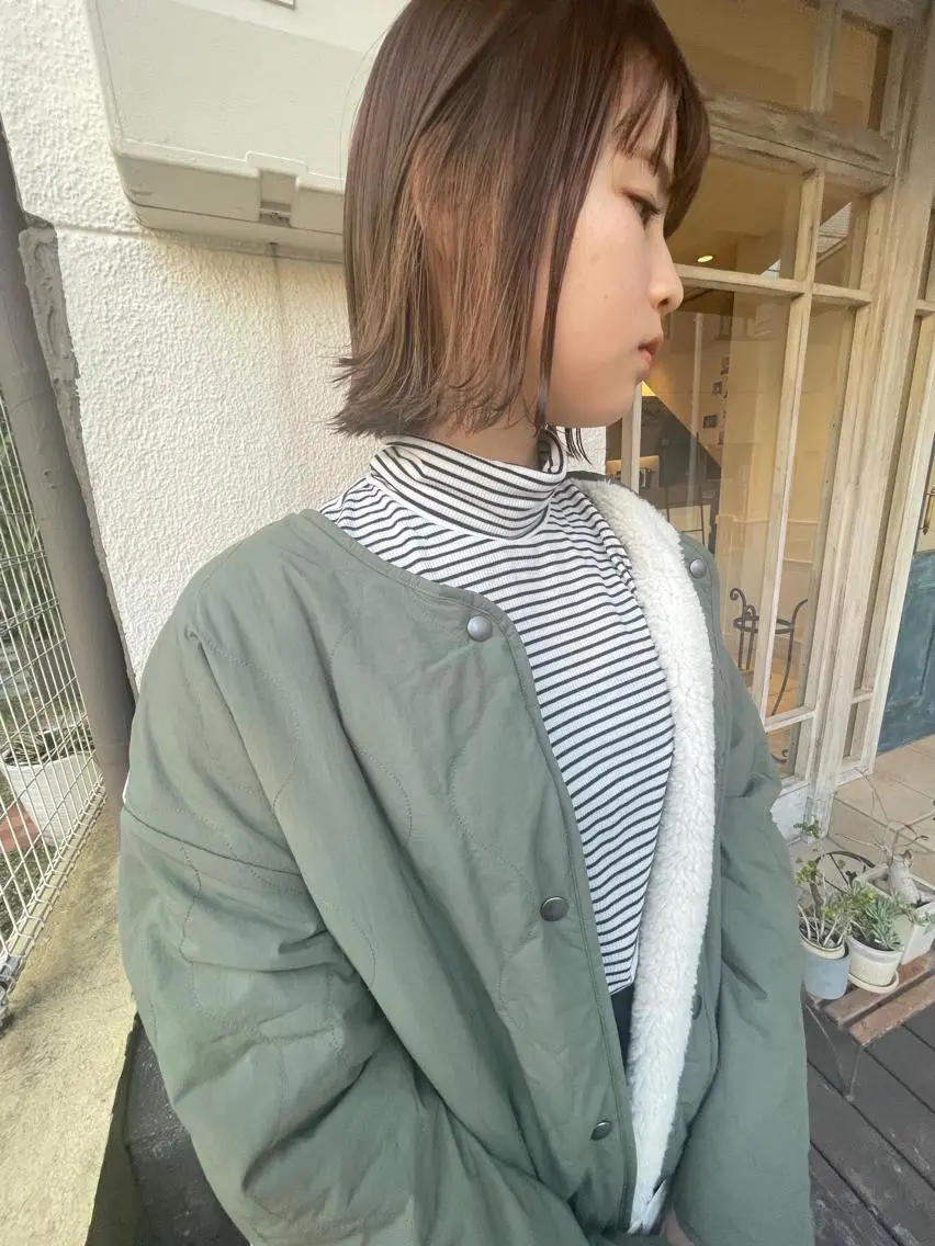ショート カラー 🙃 透明感カラー/ボブのヘアスタイル