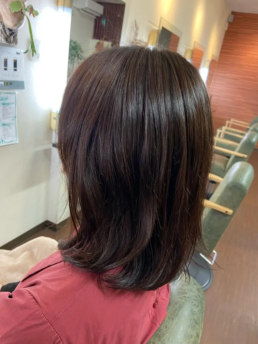 ミディアム カラー アッシュ 透明感カラー 💜推しインナー カラー/菊池柊真💜のヘアスタイル