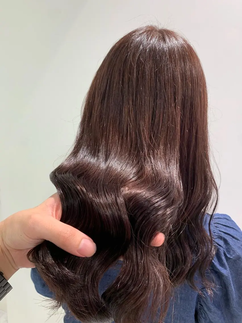 セミロング ヘアカラー ヘッドスパ ヘアセット 🪞透明感カラー🫧 縮毛矯正🥇かずきのヘアスタイル