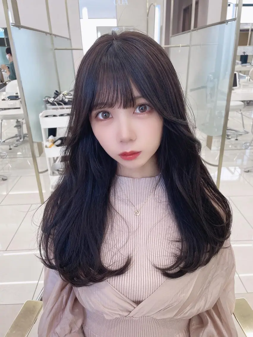 ロング カラー ヘアカラー トリートメント COA GINZA 空也/前髪/顔まわりのヘアスタイル