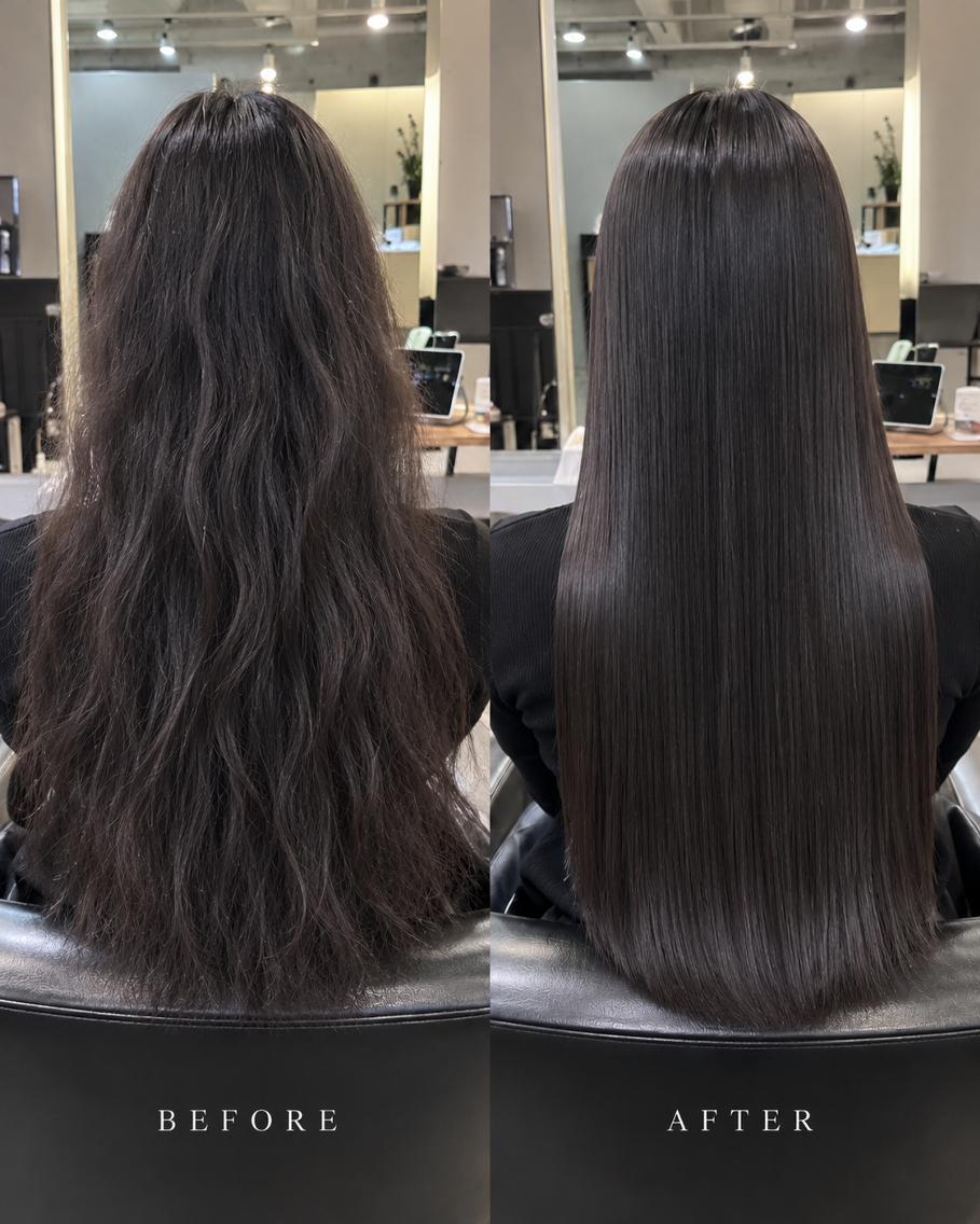 ロング カラー カット ヘアカラー 縮毛矯正 トリートメント 🧡縮毛矯正/心斎橋 /ブリーチ🧡楓樹のヘアスタイル
