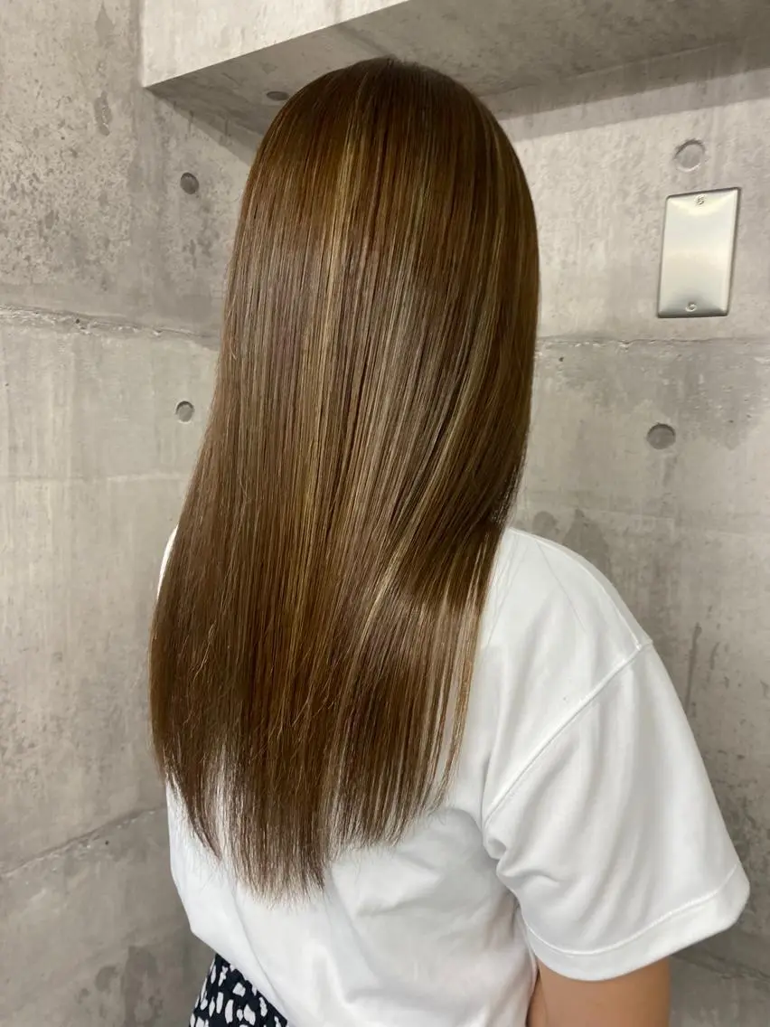ロング カラー ハイライトカラー ハイライト N/デザインカラー 🌿ナギのヘアスタイル