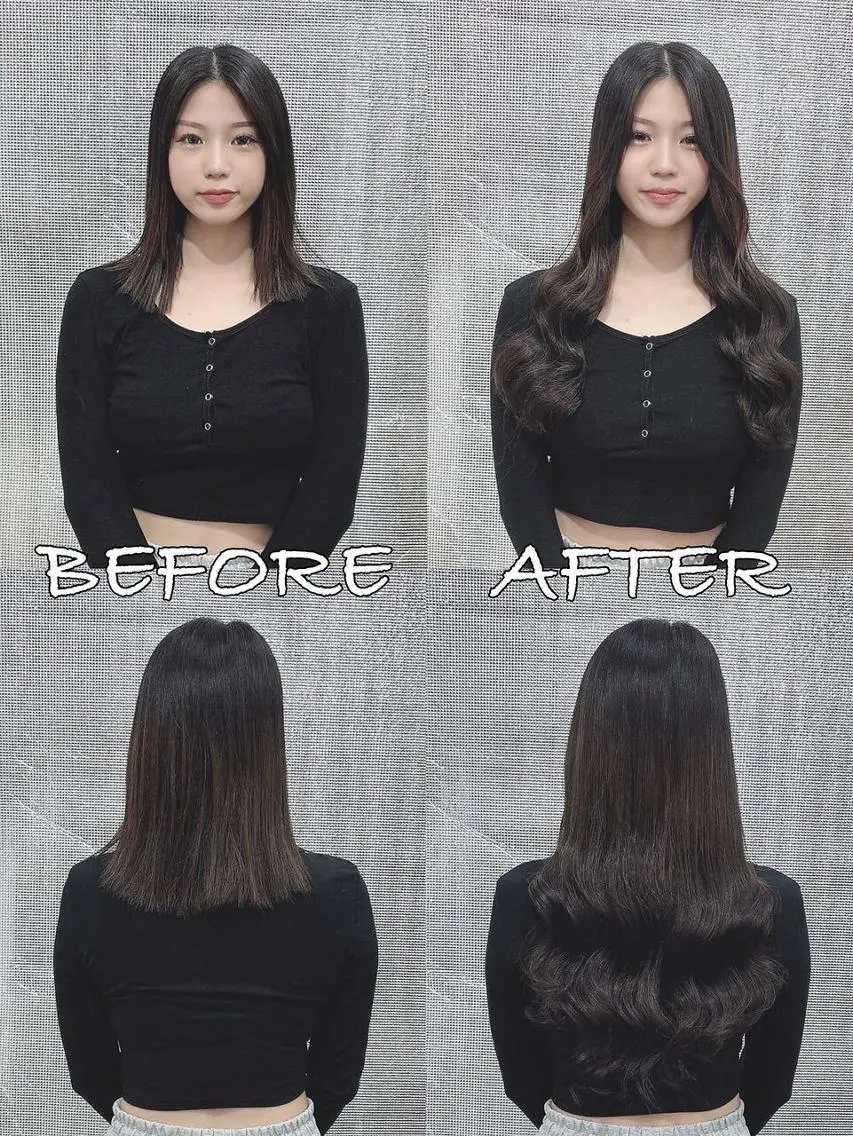 ロング カラー ヘアアレンジ シールエクステ バレイヤージュ ブリーチ ケアブリーチ ダブルカラー LIP 大阪本店 エクステ MISAのヘアスタイル
