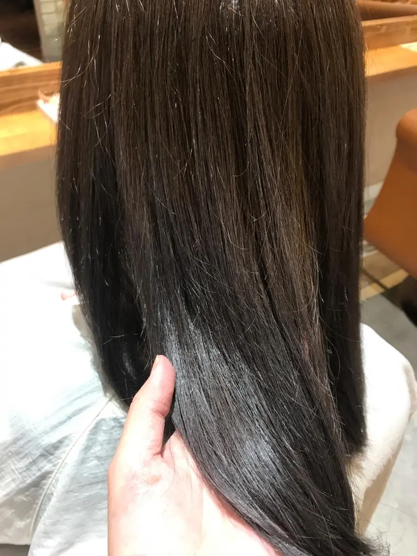 カラー カット トリートメント ヘッドスパ 髪質改善×矯正🫧 韓国ヘアasamiのヘアスタイル