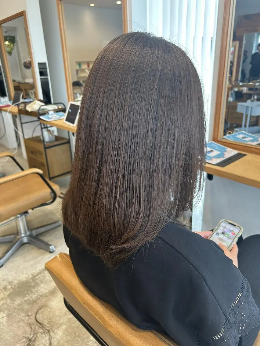 セミロング カット ヘアカラー トリートメント ヘッドスパ カノエ博多ミスト店 /luaのヘアスタイル