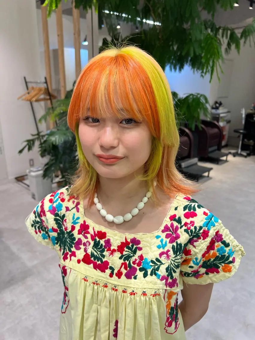 ミディアム カラー ヘアカラー トリートメント 🍀お悩み改善憧れの 美髪　小林風雅のヘアスタイル