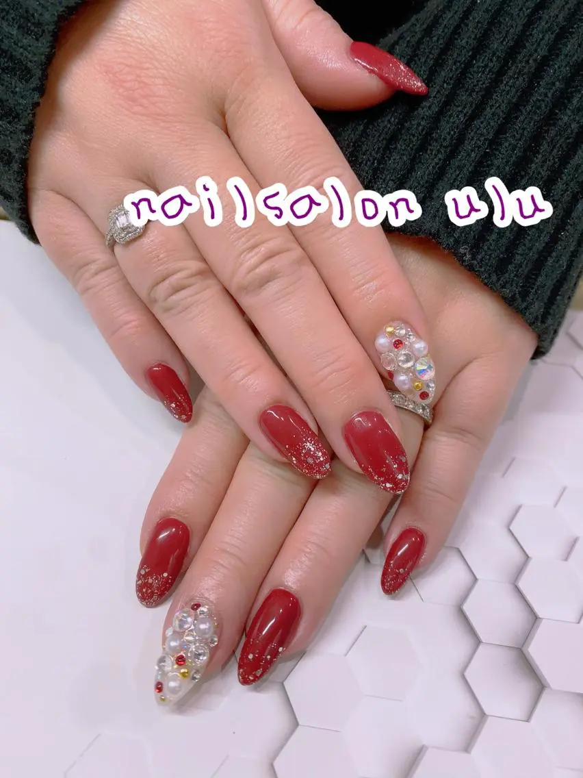 ミディアム ネイル ラメ(グリッター) nail salon uluのネイルデザイン