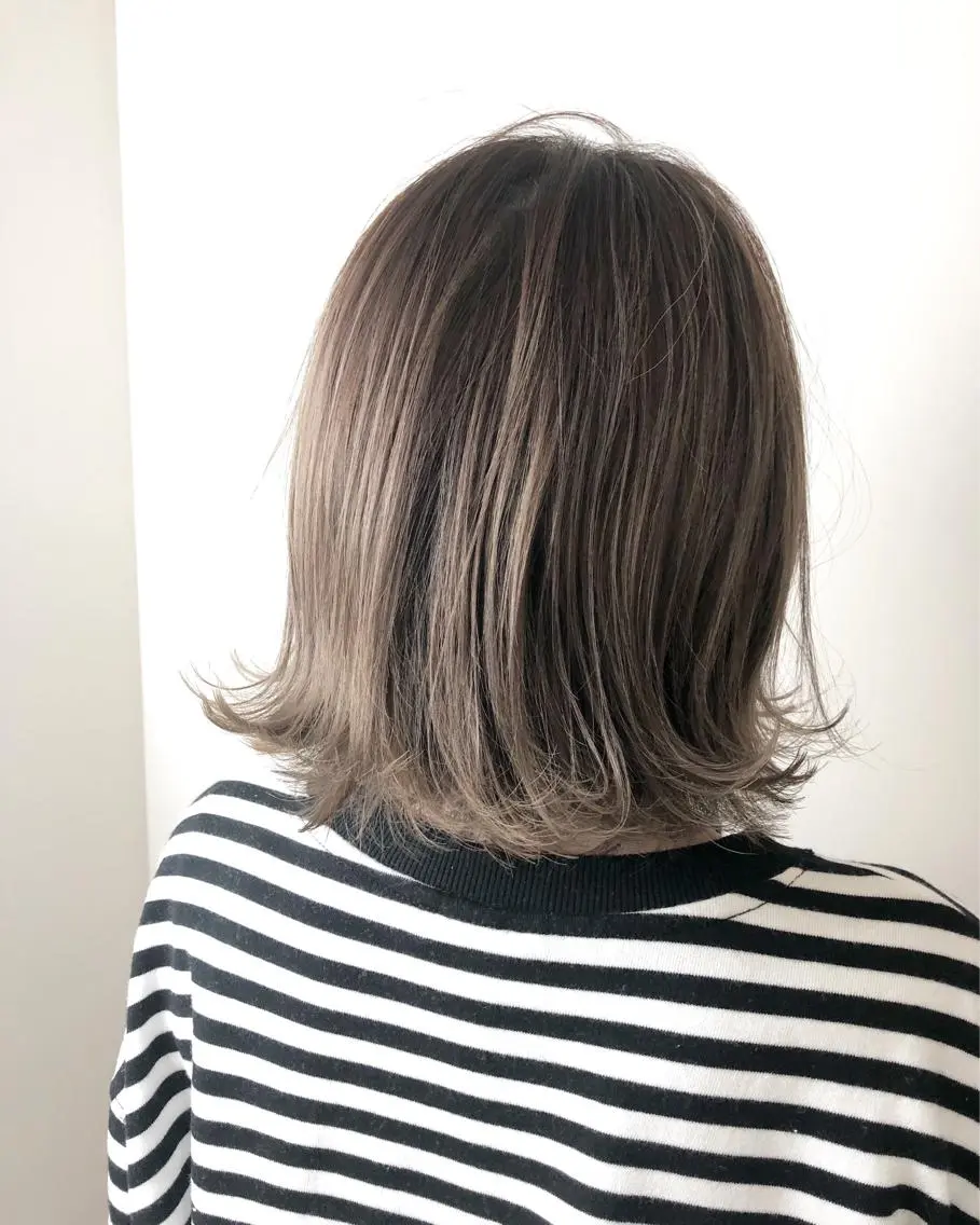 ショート カラー ダブルカラー ハイライトカラー ハイライト 透明感カラー 松田晃代のヘアスタイル
