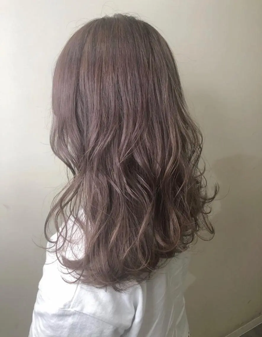 セミロング カラー ベージュカラー ピンクカラー Kimura Miyukiのマツエク・マツパデザイン