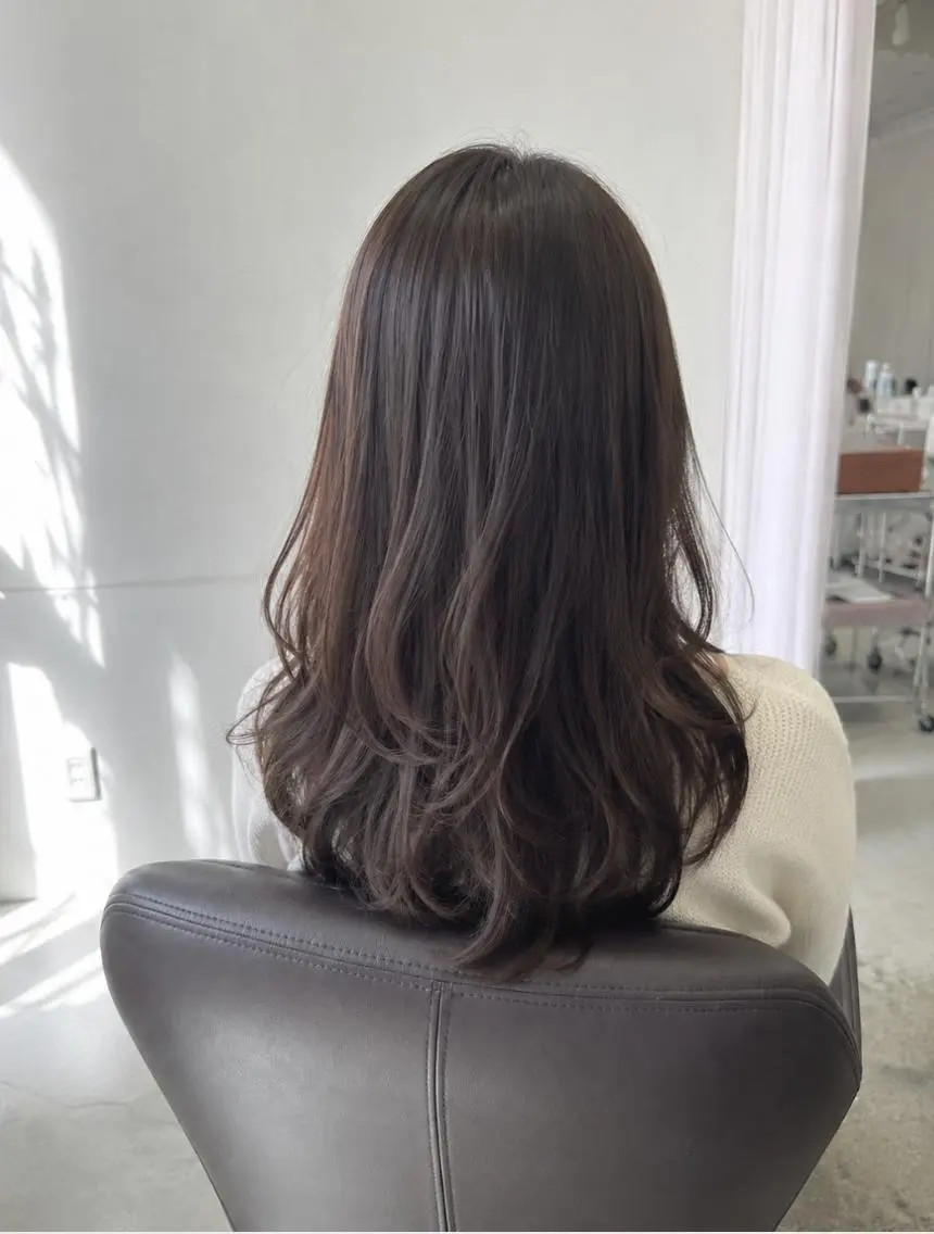 セミロング カット ヘアカラー トリートメント an・rata/ プチプラ/和歌山市駅のヘアスタイル