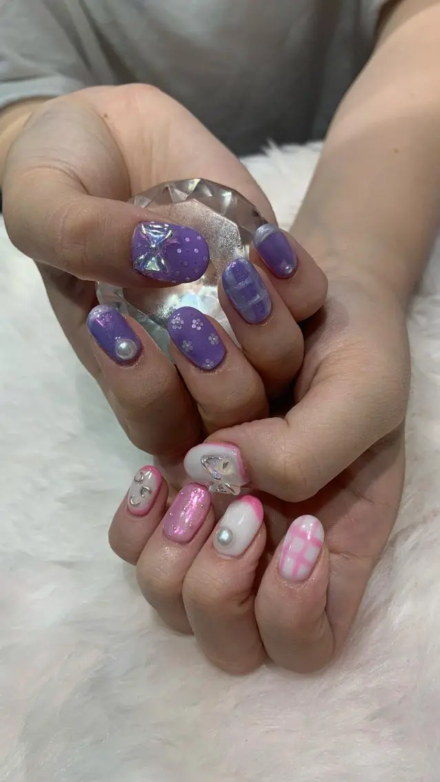 ネイル ハンドネイル なぽ ❤︎長さだし / 韓国nailのネイルデザイン