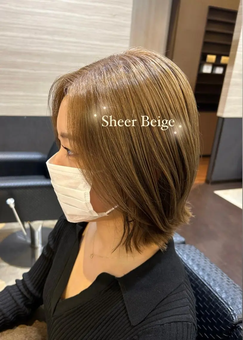 ショート カラー ベージュカラー ブリーチ ブリーチなしカラー トリートメント ⭐️似合わせアップ ⭐️並木奏絵のヘアスタイル