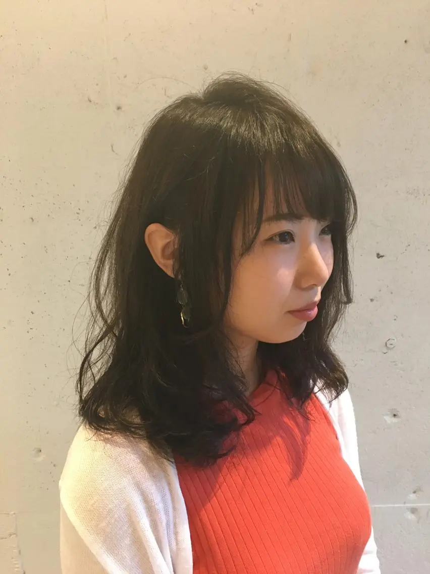 ミディアム カラー レイヤーカット カット ヘアカラー トリートメント レイヤー/大人メンズ パーマ🌀 平島拓也のヘアスタイル