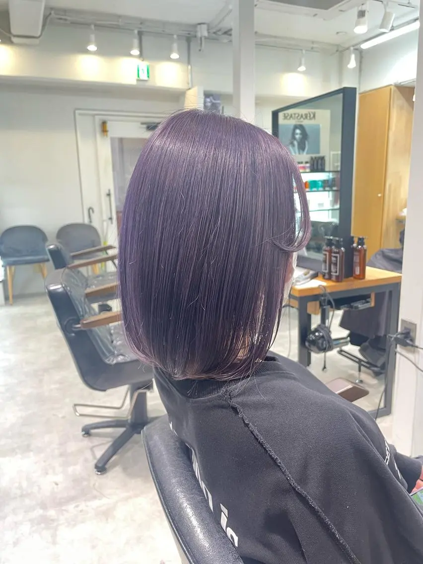 ショート カラー カット 縮毛矯正 トリートメント 田中大星 /ボブ 縮毛矯正のヘアスタイル