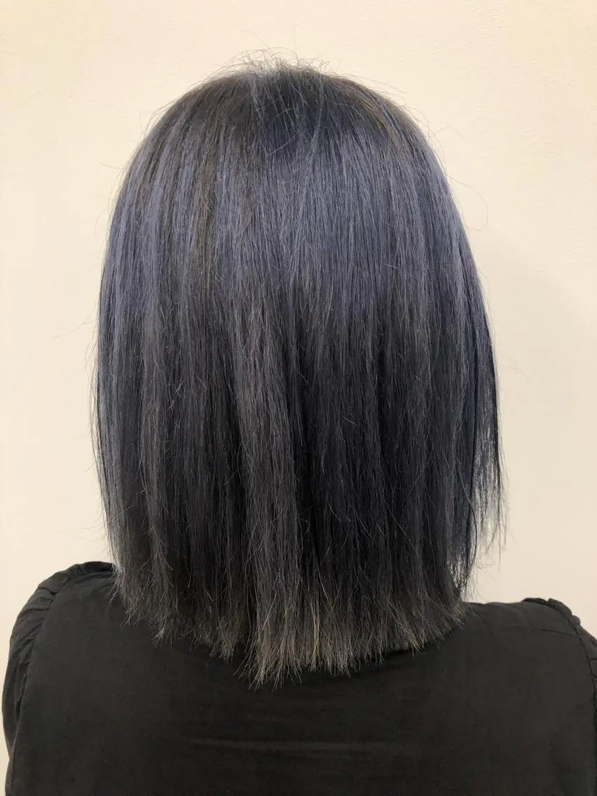 ショート カラー ヘアアレンジ ブリーチ ブルーカラー 透明感/艶髪/💖 トレンドスタイル💖のヘアスタイル