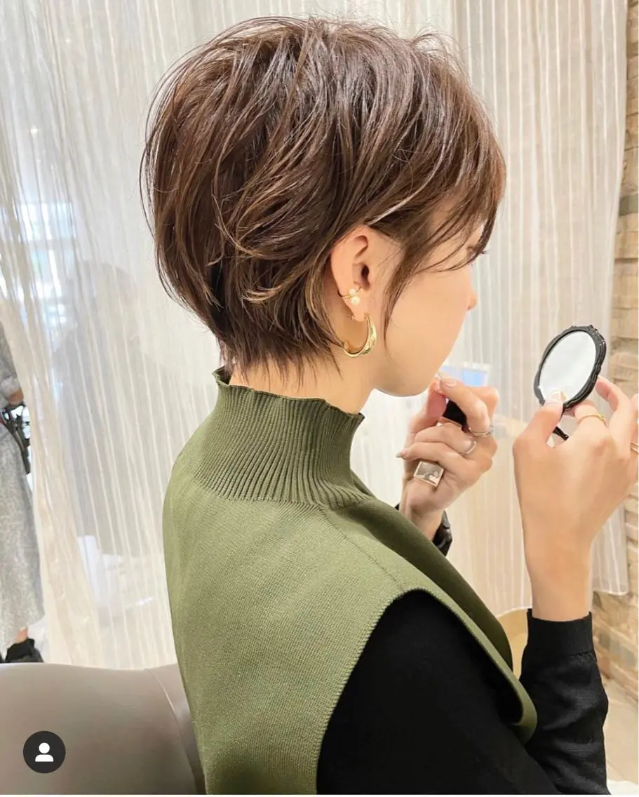 ショート くびれヘア ショートヘア 韓国レイヤー🇰🇷 ReLien西大寺店のヘアスタイル