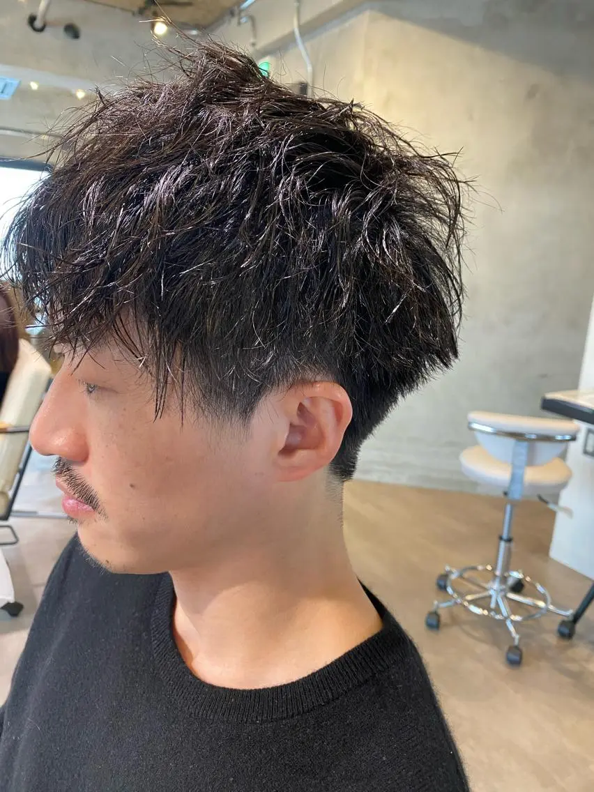 ショート パーマ メンズ スナップフォト確認 お願いします!竹内のヘアスタイル