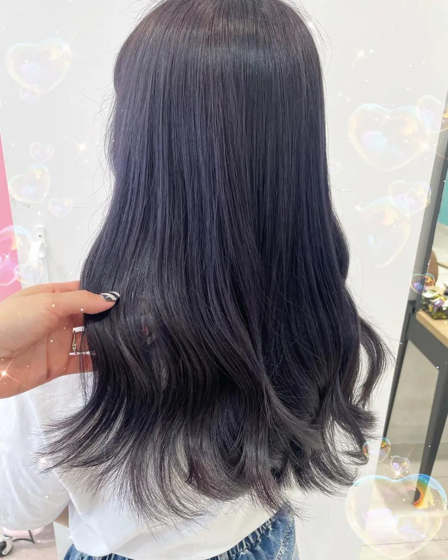 セミロング カラー ブルーカラー ラベンダーカラー カット ヘアカラー トリートメント 新宿駅近♡個室 ♡関口三都季🌜のヘアスタイル