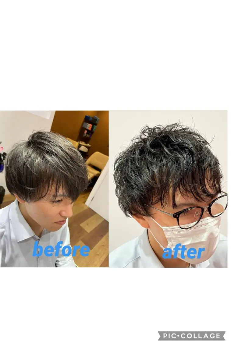 メンズ メンズパーマ カット パーマ トリートメント 長屋 裕也のヘアスタイル