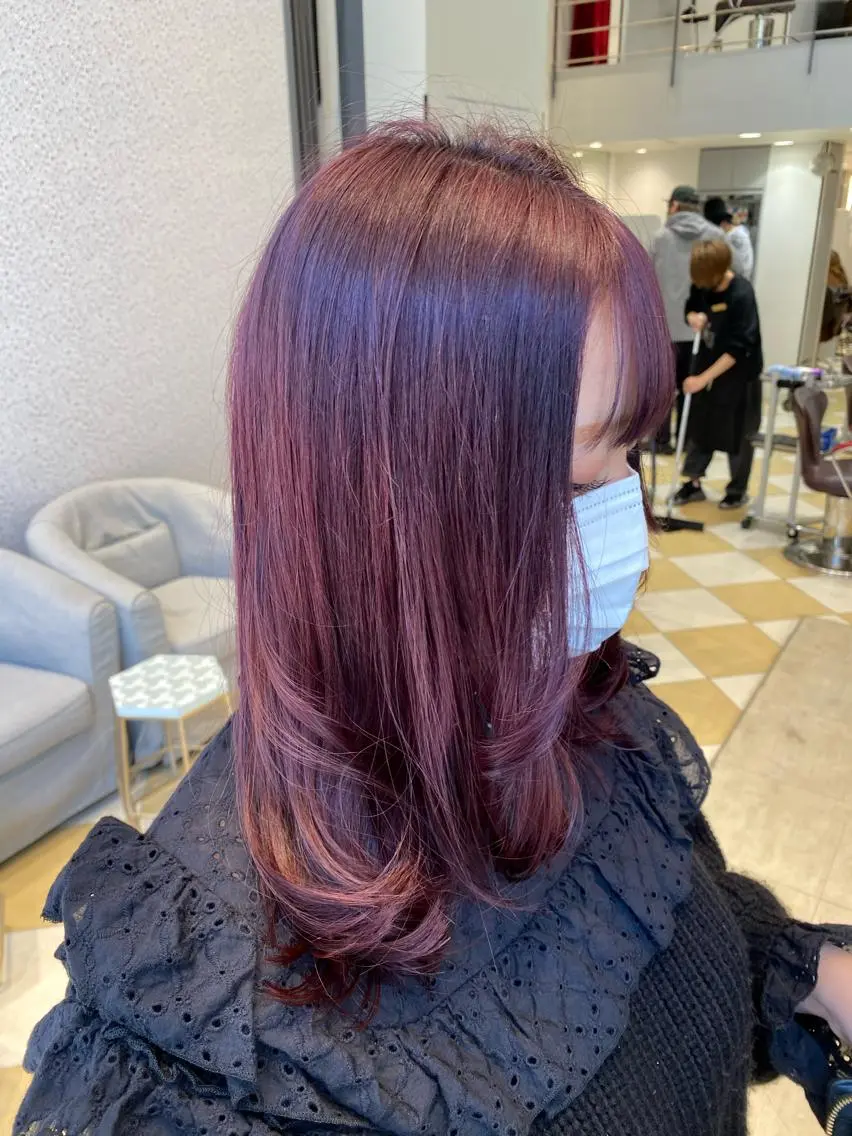セミロング カラー トリートメント ヘアセット 💜髪質改善美髪💜 星野清光のヘアスタイル