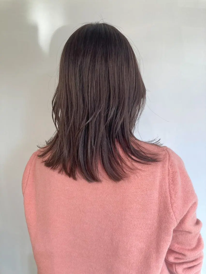ミディアム カット ヘアカラー お洒落ベージュ🤎 代官山shibukiのヘアスタイル