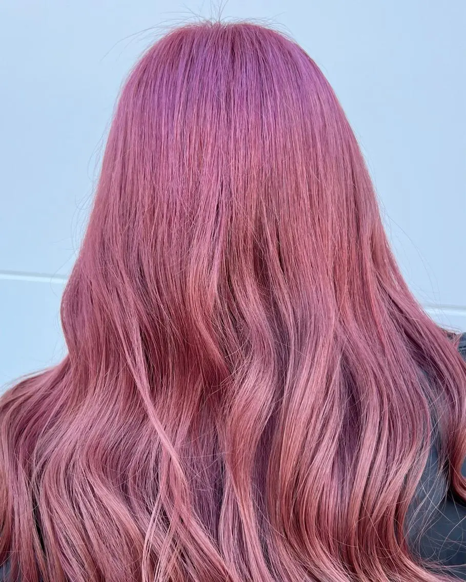 セミロング カラー オレンジ ピンクカラー まさき✂︎ /ブリーチカラーのヘアスタイル