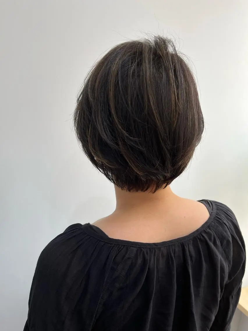 ショート カラー ヘアアレンジ ハイライトカラー ハイライト ショートヘア 【艶カラー】石山拓人 /ブリーチのヘアスタイル