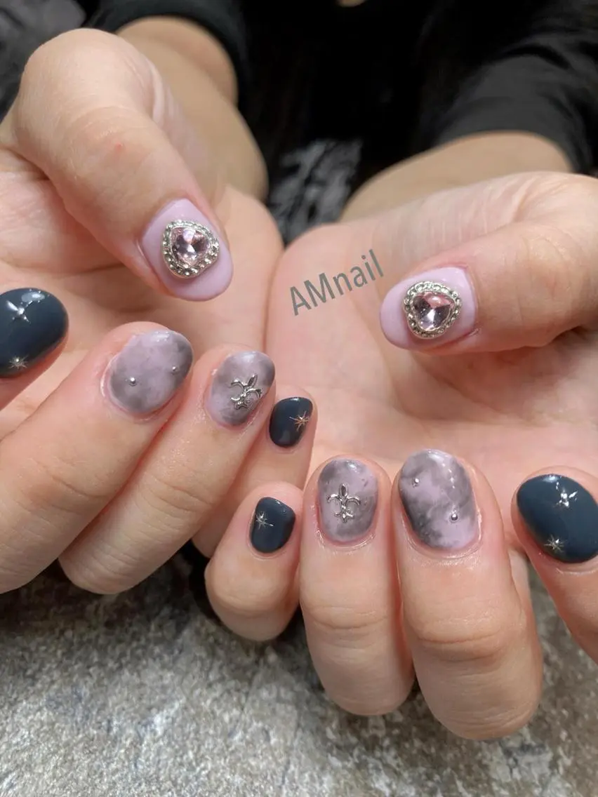 ネイル アートネイル 持ち込み ハンドネイル Am:nail 柏 SUE（スゥ）のネイルデザイン