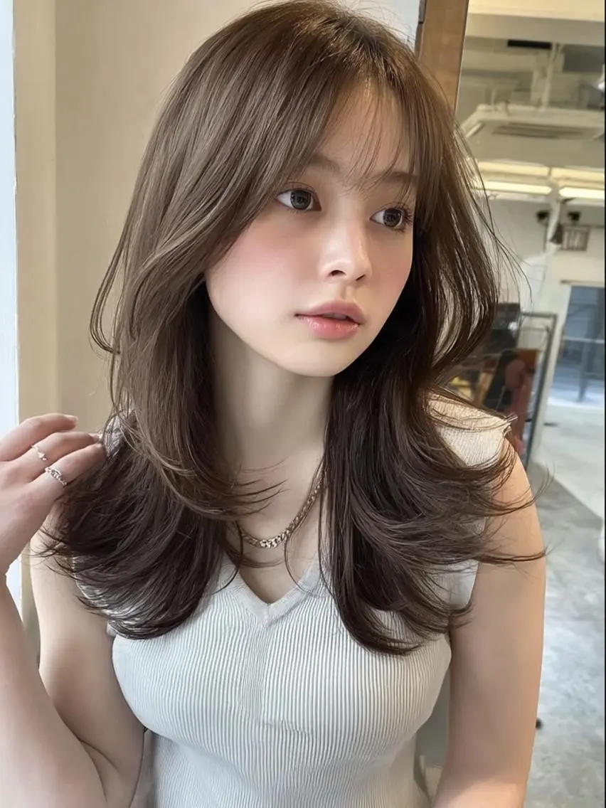ロング 髪質改善 縮毛矯正 トリートメント 酸熱トリートメント カット ヘアカラー 髪質改善/艶カラー /透明感/石田桃子のヘアスタイル