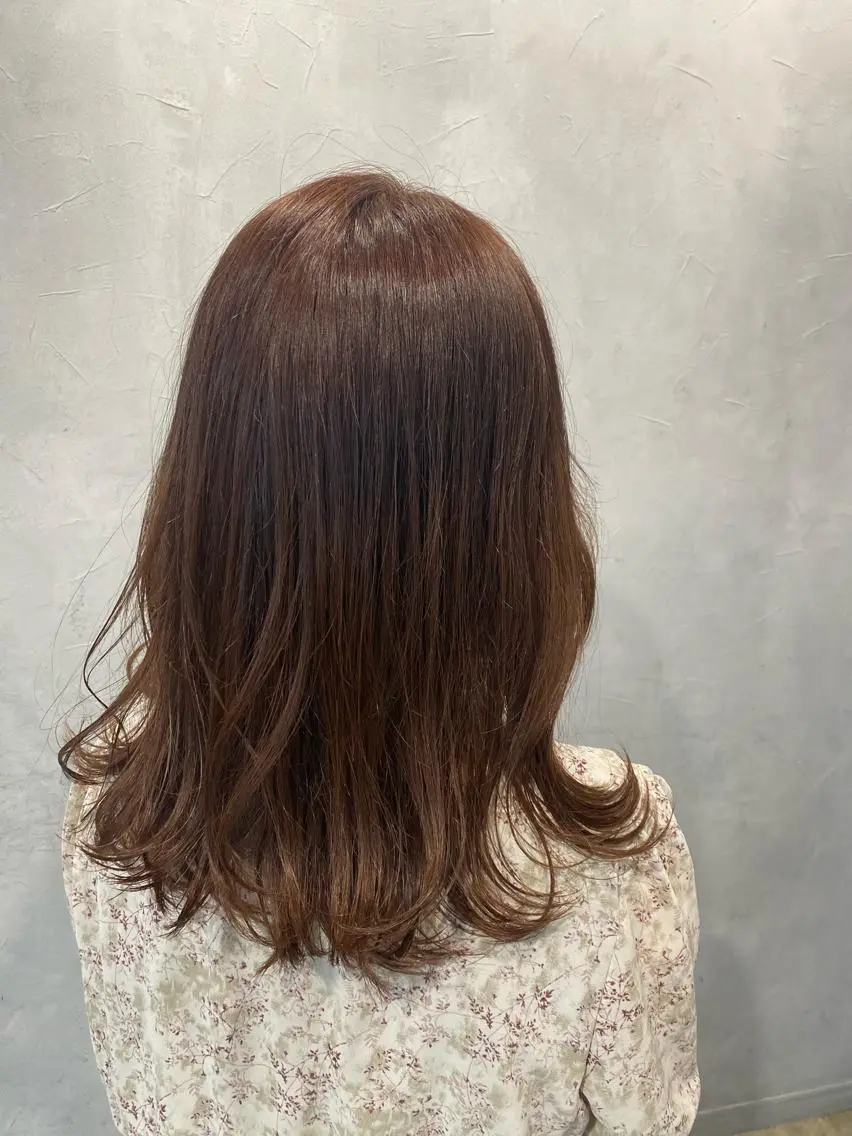 ミディアム パープルカラー ボブ 似合わせカット ヘアカラー emi natukiのヘアスタイル