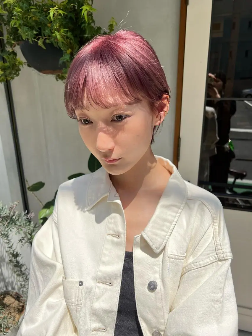 ショート カラー ヘアカラー トリートメント ENIF 大島 芽生のヘアスタイル