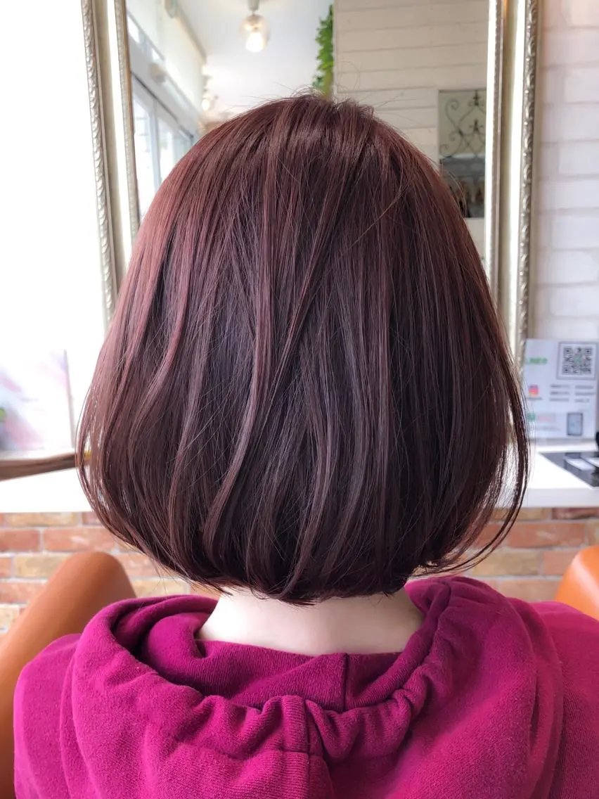 ショート カラー ヘアアレンジ ベージュカラー ピンクカラー ピンクベージュ 濱田 ヒデキのヘアスタイル