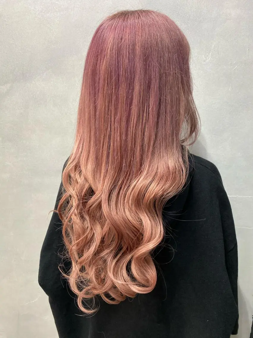 ロング カラー ヘアアレンジ ショートボブ 編み込みエクステ シールエクステ バレイヤージュ 透明感カラー FAAM Tsuneのヘアスタイル