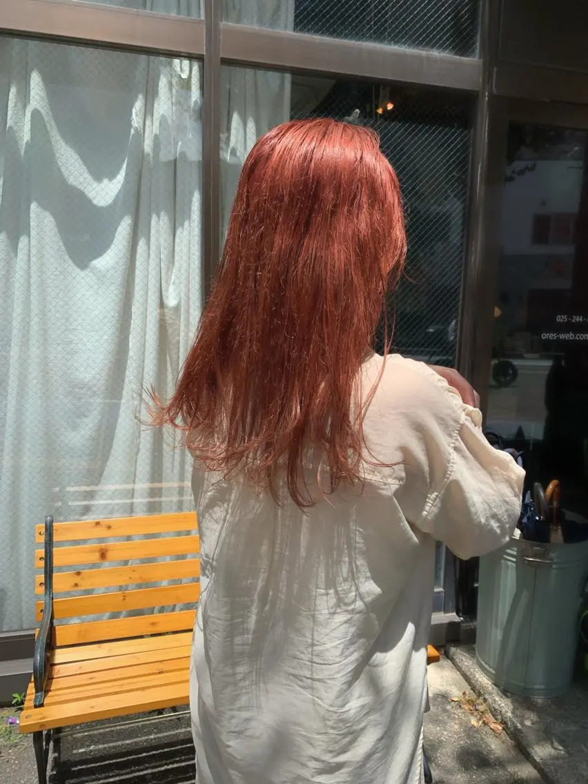 セミロング カラー ピンクカラー 宮嶋 勇輔のヘアスタイル