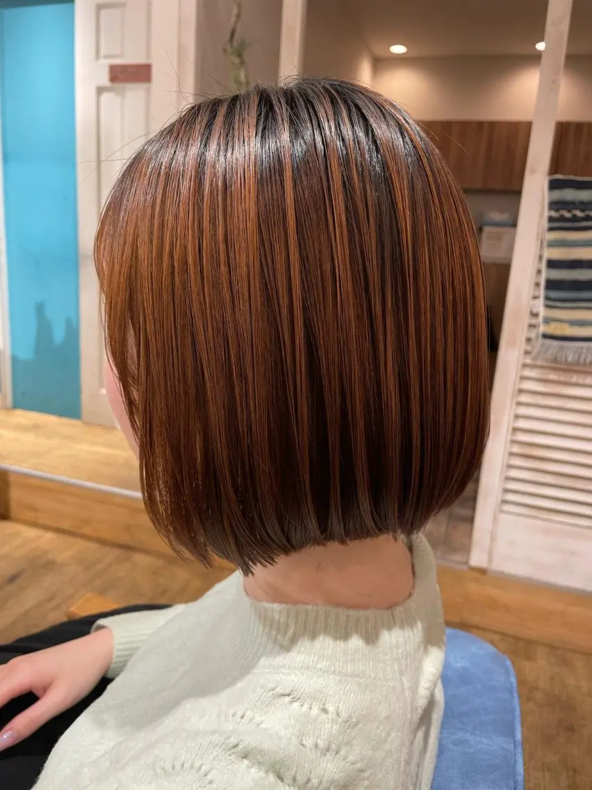 ミディアム カラー パーマ ao. 南浦和/髪質改善のヘアスタイル