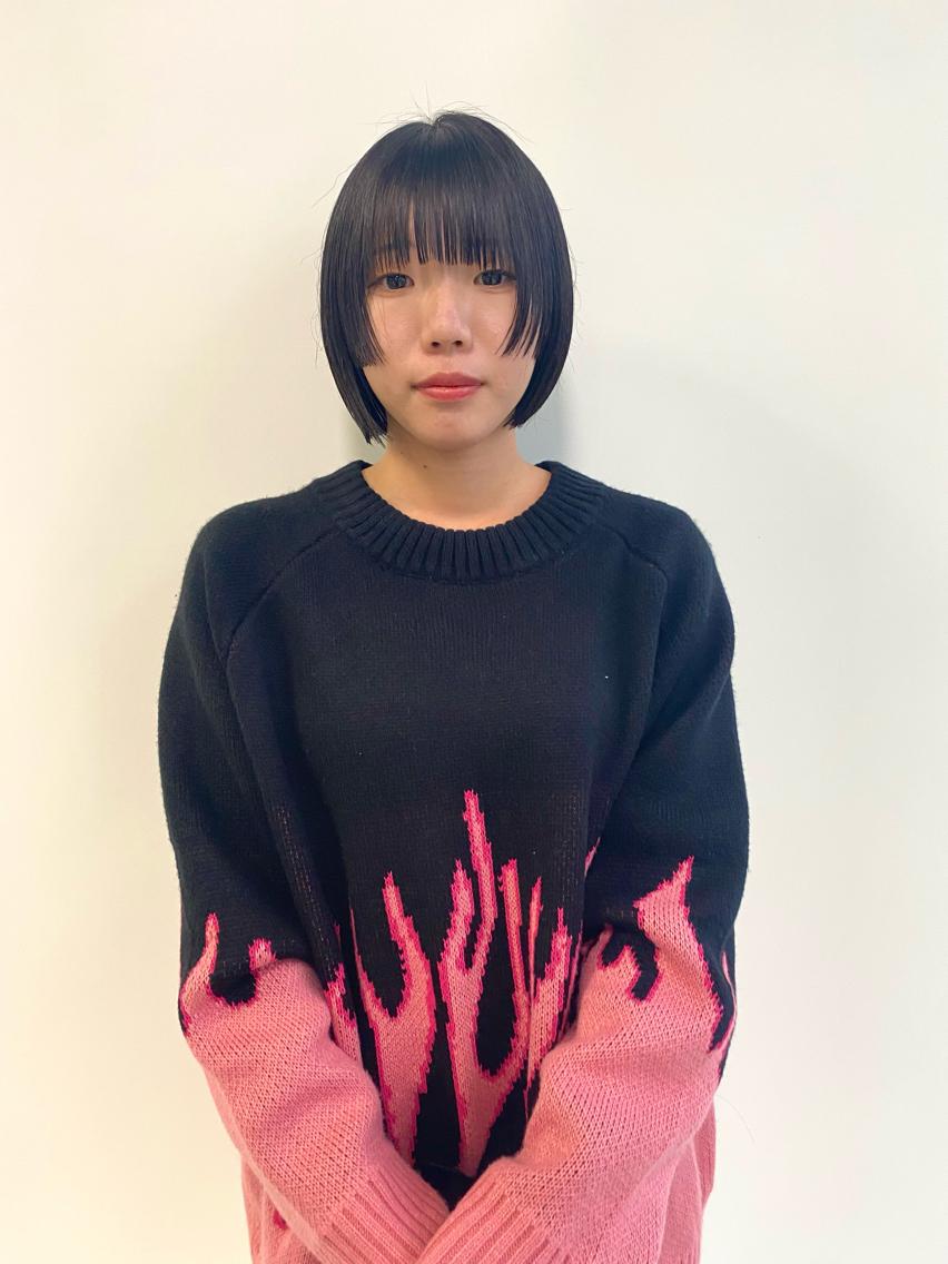 ショート カラー ボブ カット 横地 凌のヘアスタイル
