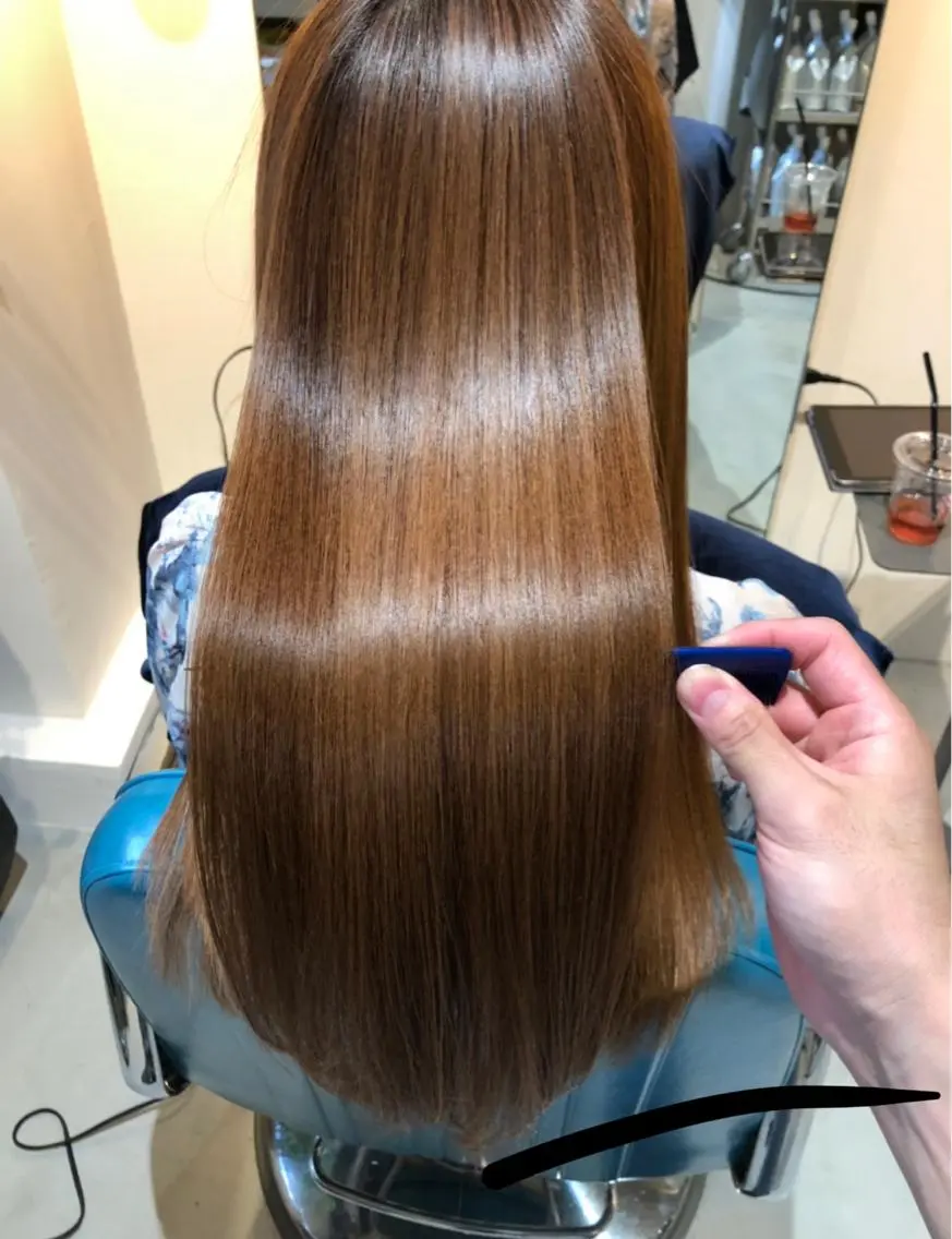 ロング 縮毛矯正 佐藤 宏樹のヘアスタイル