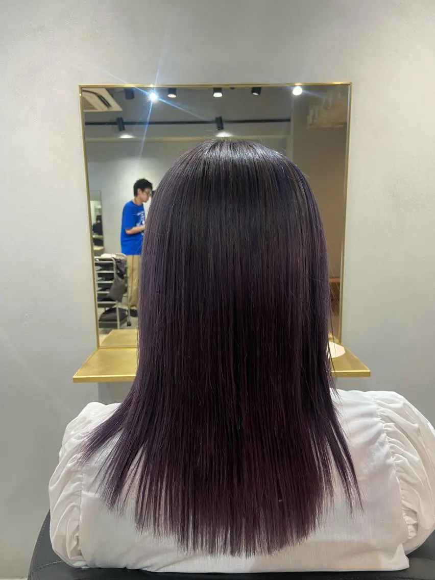 カラー ブリーチ グレージュ ラベンダーカラー ラベンダーグレージュ ラベンダーグレー 🎀持ちのいいパーマ 🎀mikihoのヘアスタイル