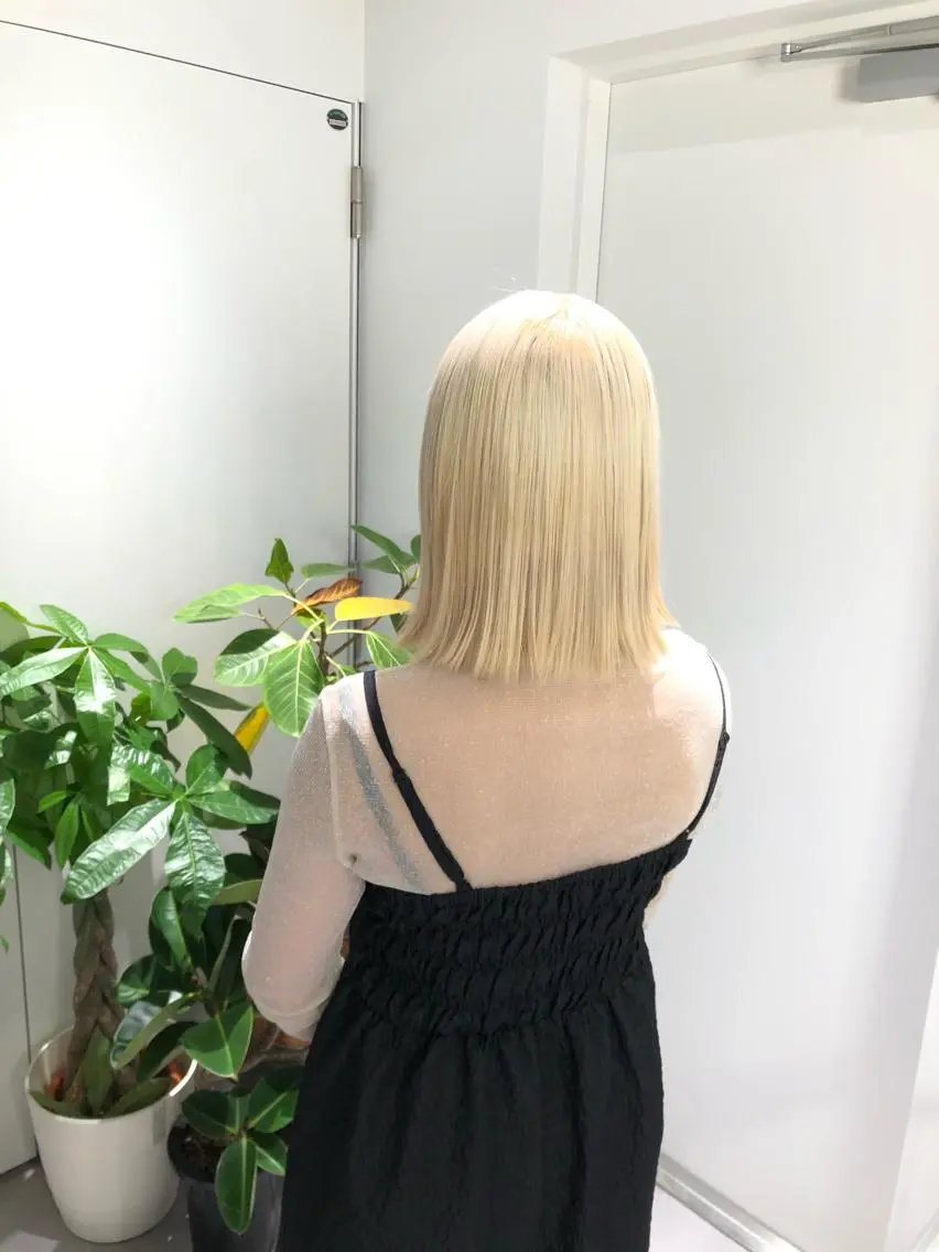 ミディアム カラー ブリーチ 矢島颯哉/ハイトーン ブリーチカラー💎のヘアスタイル
