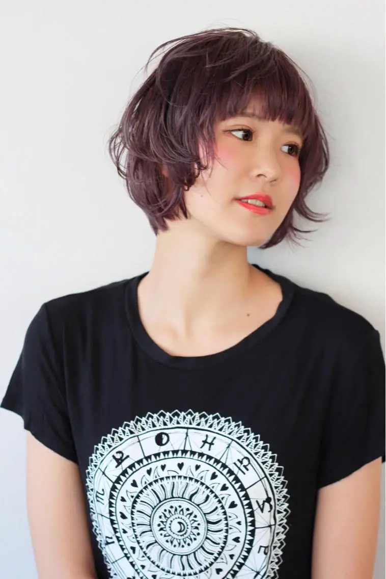 ショート カラー ピンクカラー 小西 裕大のヘアスタイル