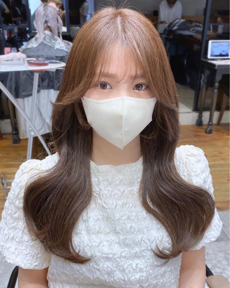 ロング カラー 顔まわりカット🌟 くびれヘア/寺門遥輝のヘアスタイル