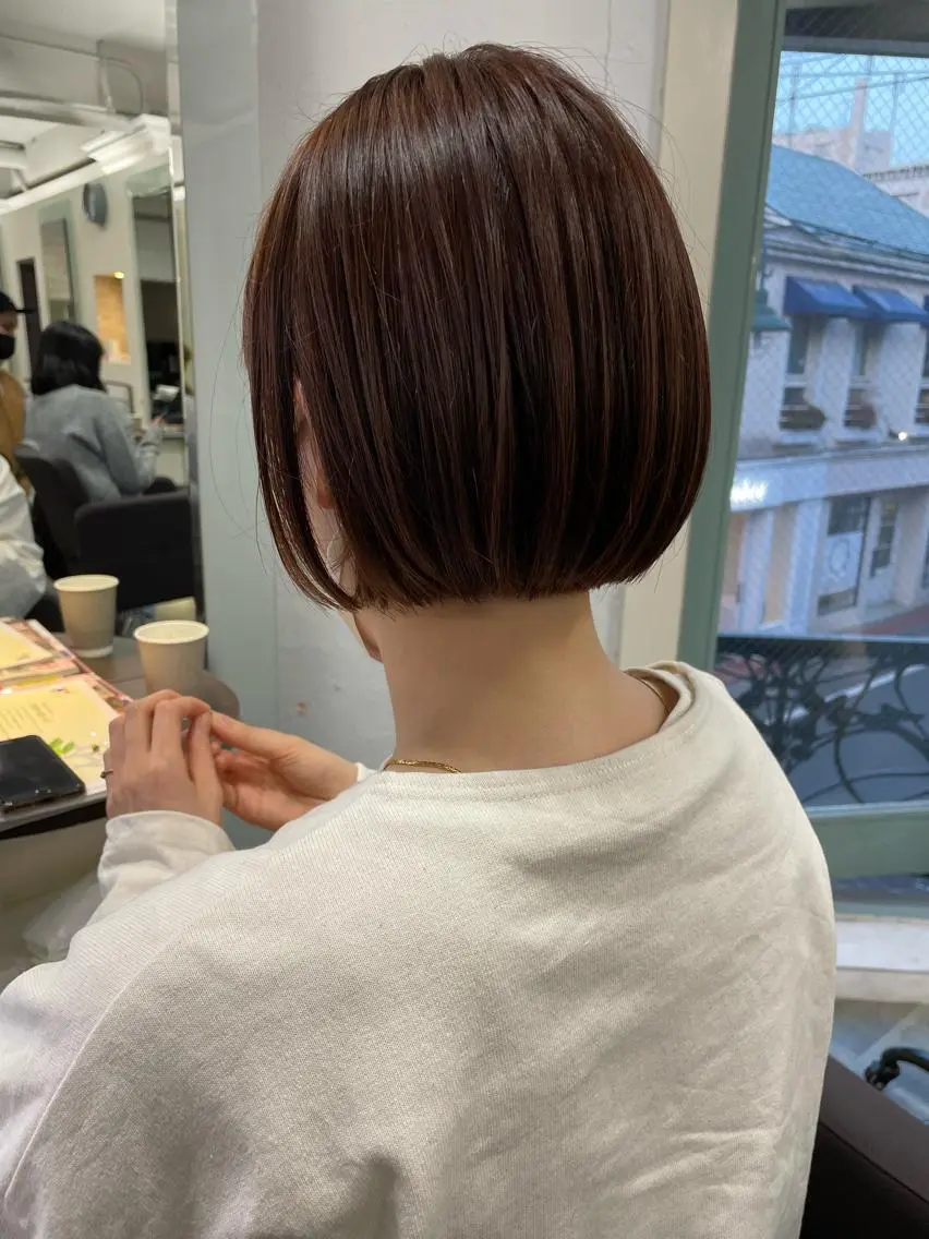 ショート カラー カット ヘアカラー トリートメント 平 ちひろのヘアスタイル