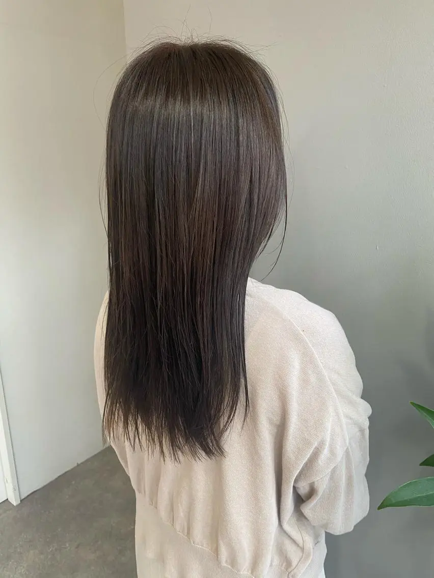 セミロング カラー ヘアアレンジ ベージュカラー オリーブベージュ ヘアカラー ボブ /ニュアンス/ satomi🧸💖のヘアスタイル