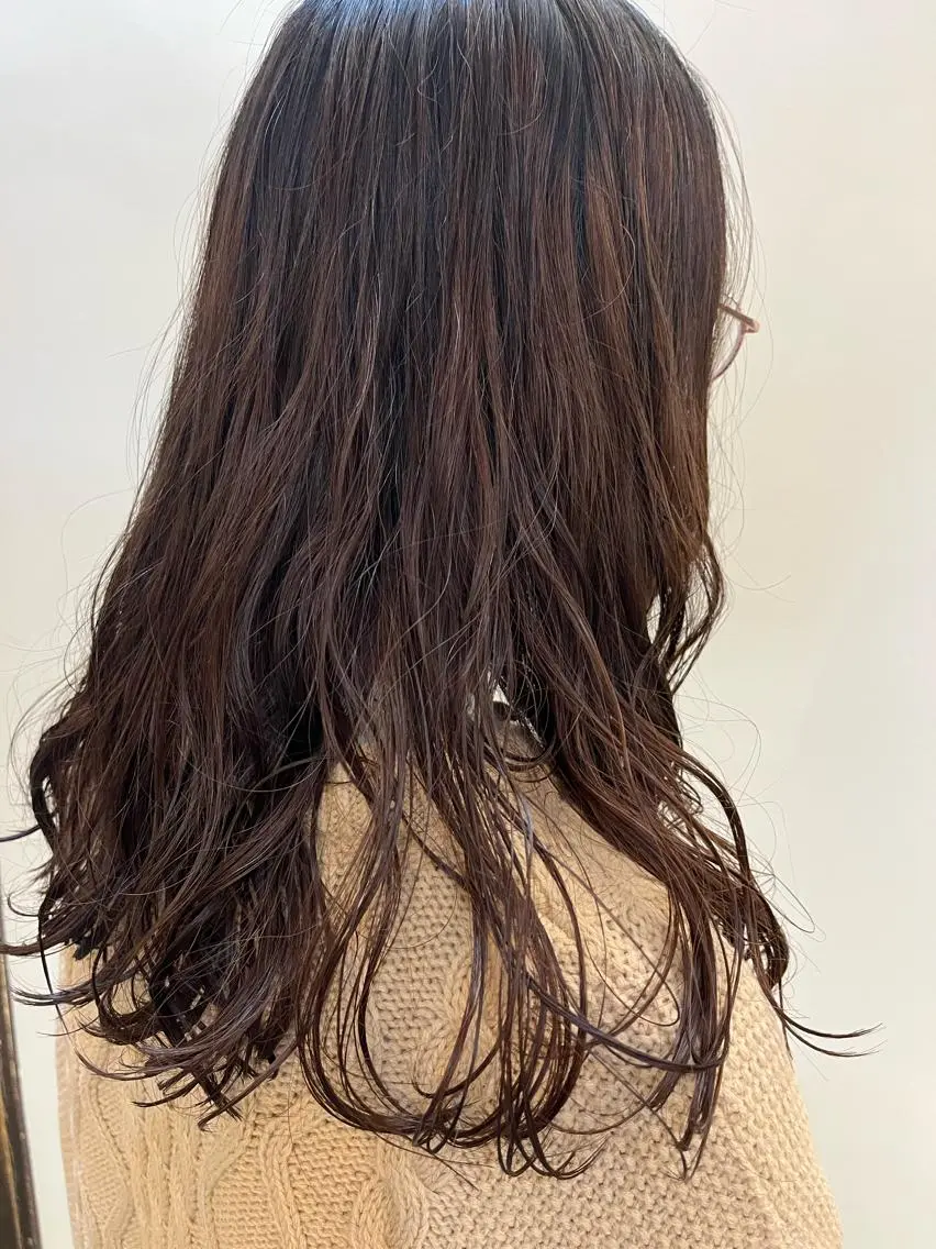パーマ ♱地雷カラー♱ウルフ ♱ 藍衣 ♱のヘアスタイル