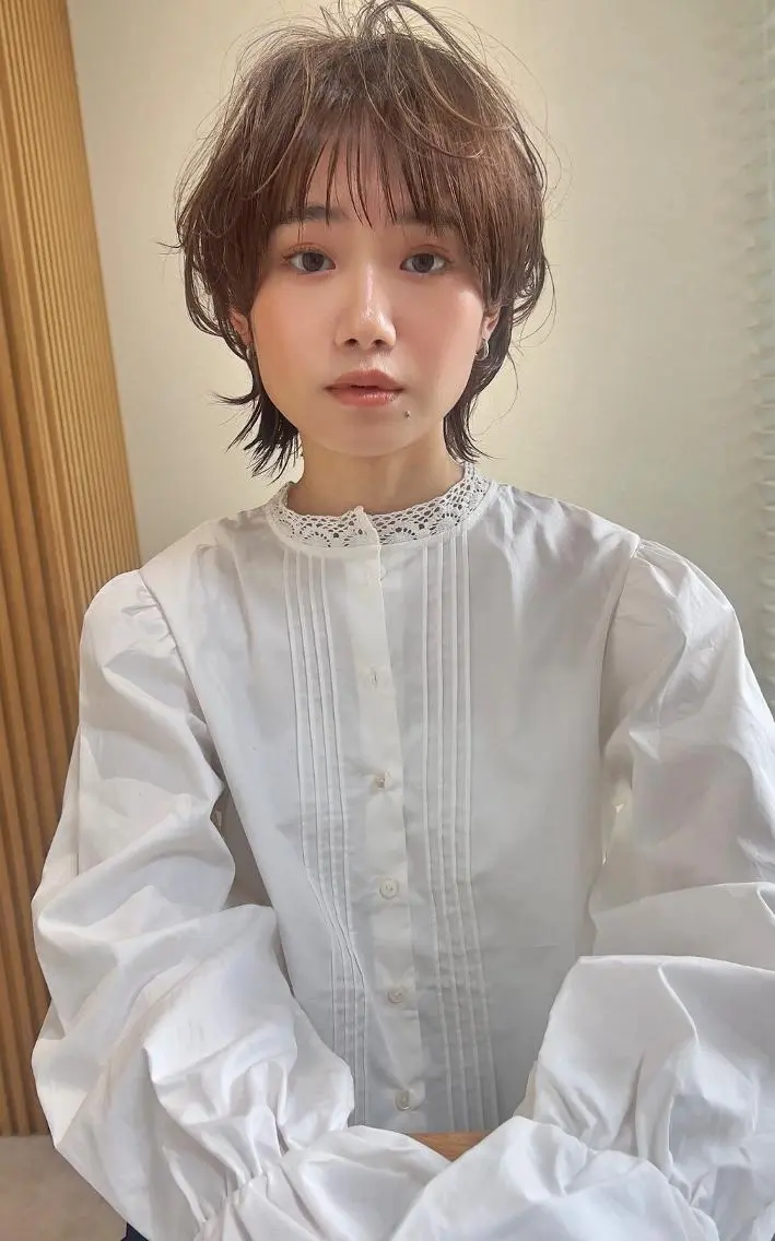 ショート ハッシュカット 韓国風ヘア レイヤーカット 縮毛矯正 カット ヘアカラー GLROW 大宮 ANNEXのヘアスタイル