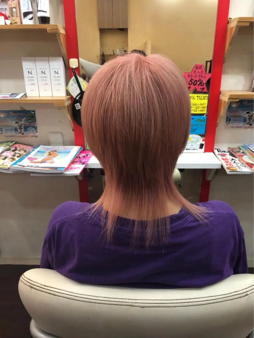 ミディアム カラー ヘアカラー たけい ゆうきのヘアスタイル