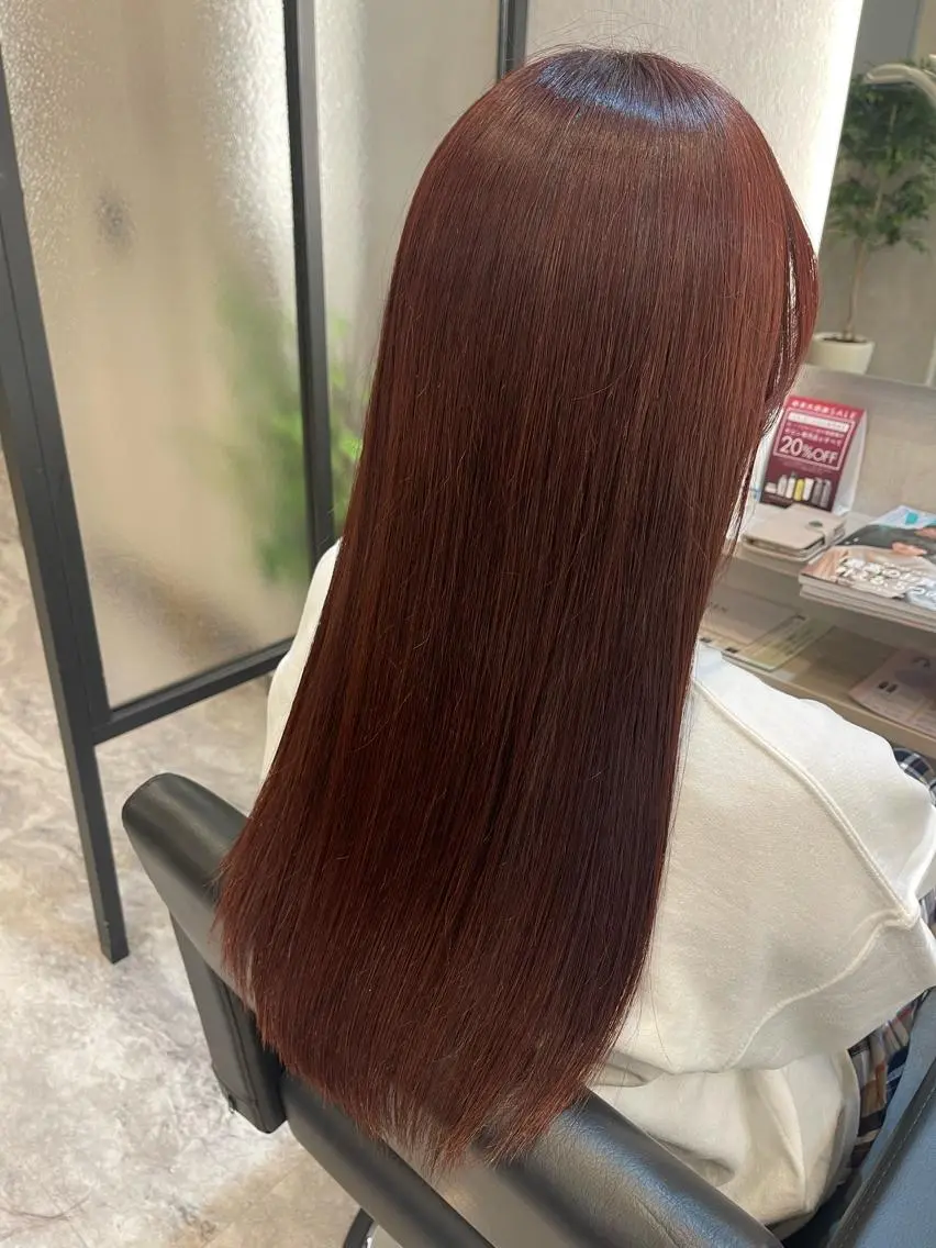 ロング カラー ブリーチ ブリーチなしカラー ピンクカラー カット ヘアカラー トリートメント 猪ノ原 弘子のヘアスタイル