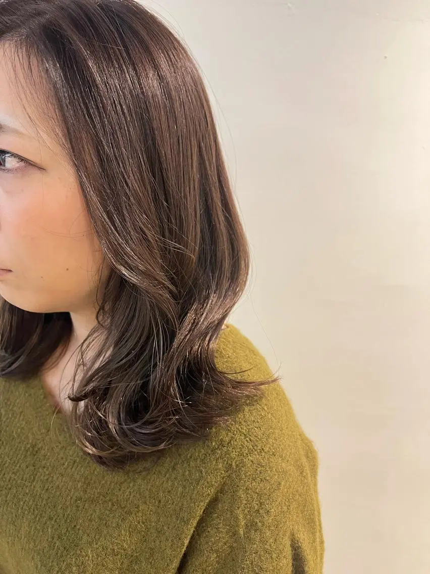 ミディアム カラー ブラウンカラー モカブラウン 🤍中野 レオ🤍のヘアスタイル