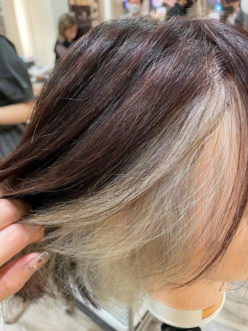ミディアム ミストバング ショート/ボブ レイヤー/チヨノのヘアスタイル