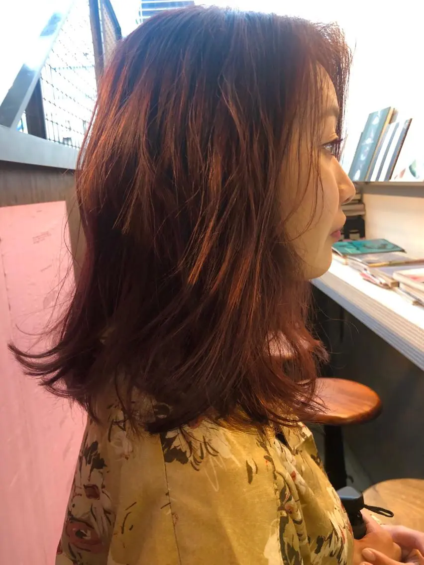セミロング カラー eri kinjoのヘアスタイル